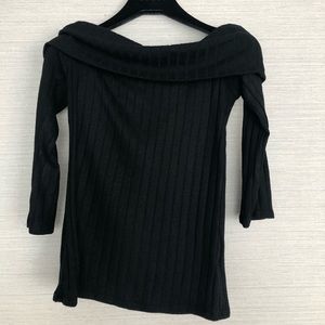 Heart & Hips three-quarter sleeve off shoulder top